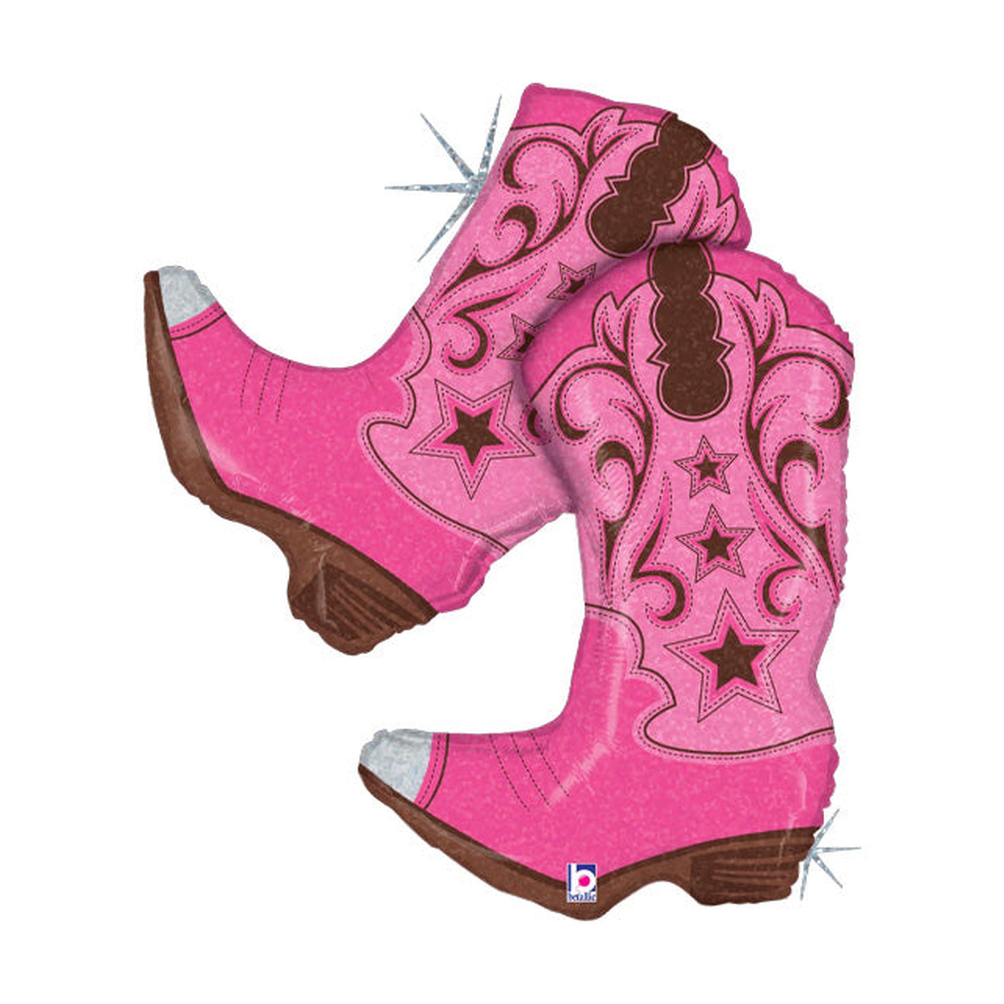 Pink Boots Foil Balloon 36"